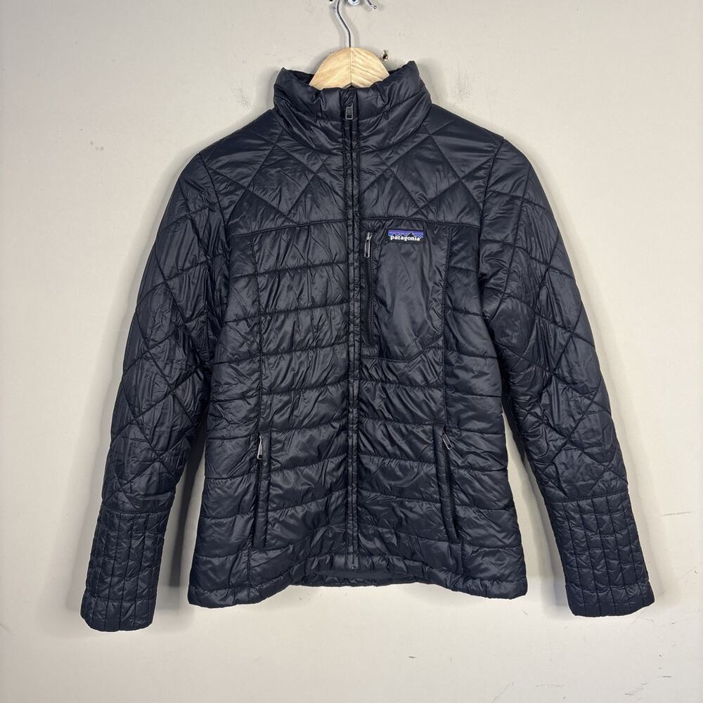 Patagonia Women's Radalie Quilted Jacket Gray S Lightweight Lined Full Zip 27690